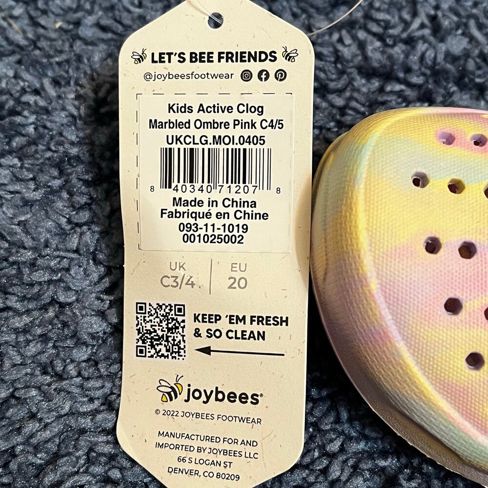 Joybees Clogs Sandals for Baby Girl Size 4/5 NWT - Picture 7 of 7